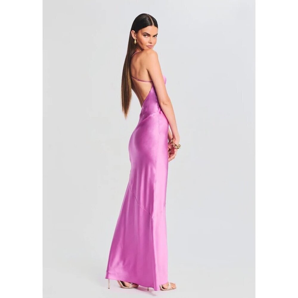 SER.O.YA Andie Silk Gown in Rose Bud New Womens Maxi Long Dress - Picture 10 of 16